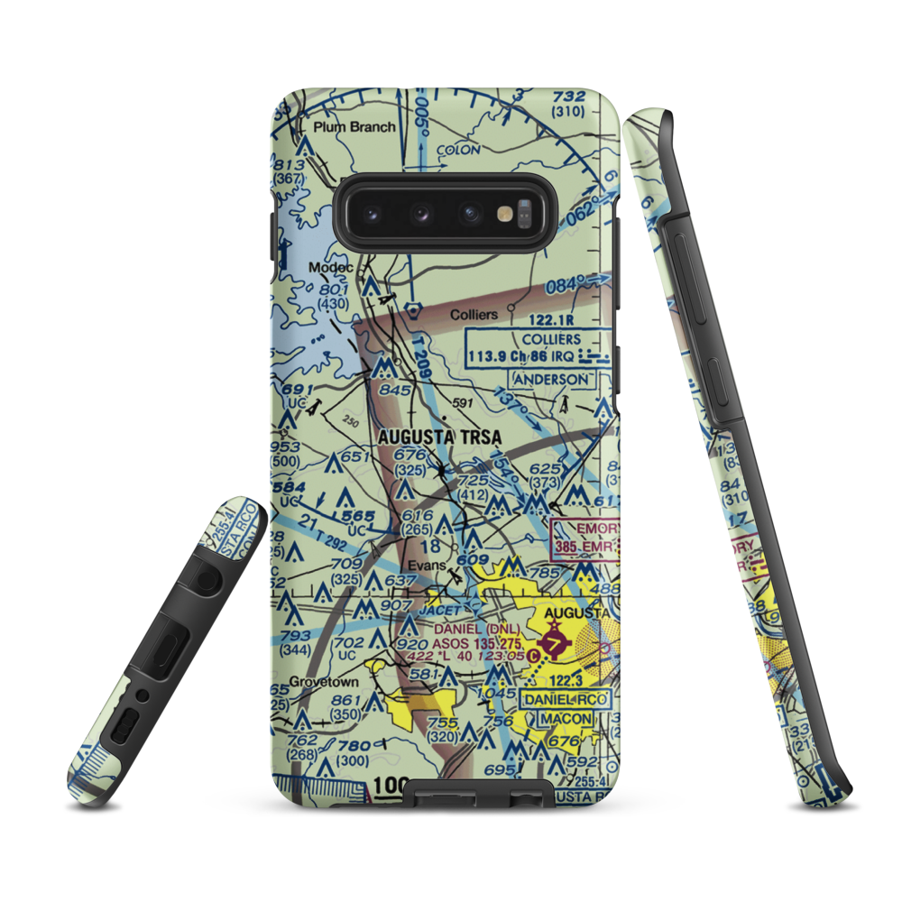 Morris Seaplane Base (GE00) VFR Sectional Samsung Phone Case Samsung Galaxy S10 Plus model shown