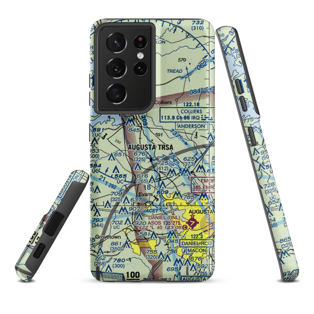 Morris Seaplane Base (GE00) VFR Sectional Samsung Phone Case Samsung Galaxy S21 Plus model shown
