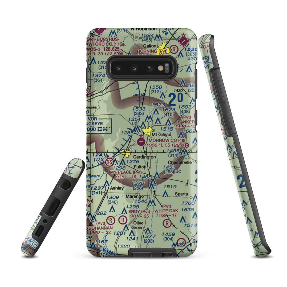 Morrow County Airport (4I9) VFR Sectional Samsung Phone Case Samsung Galaxy S10 Plus model shown