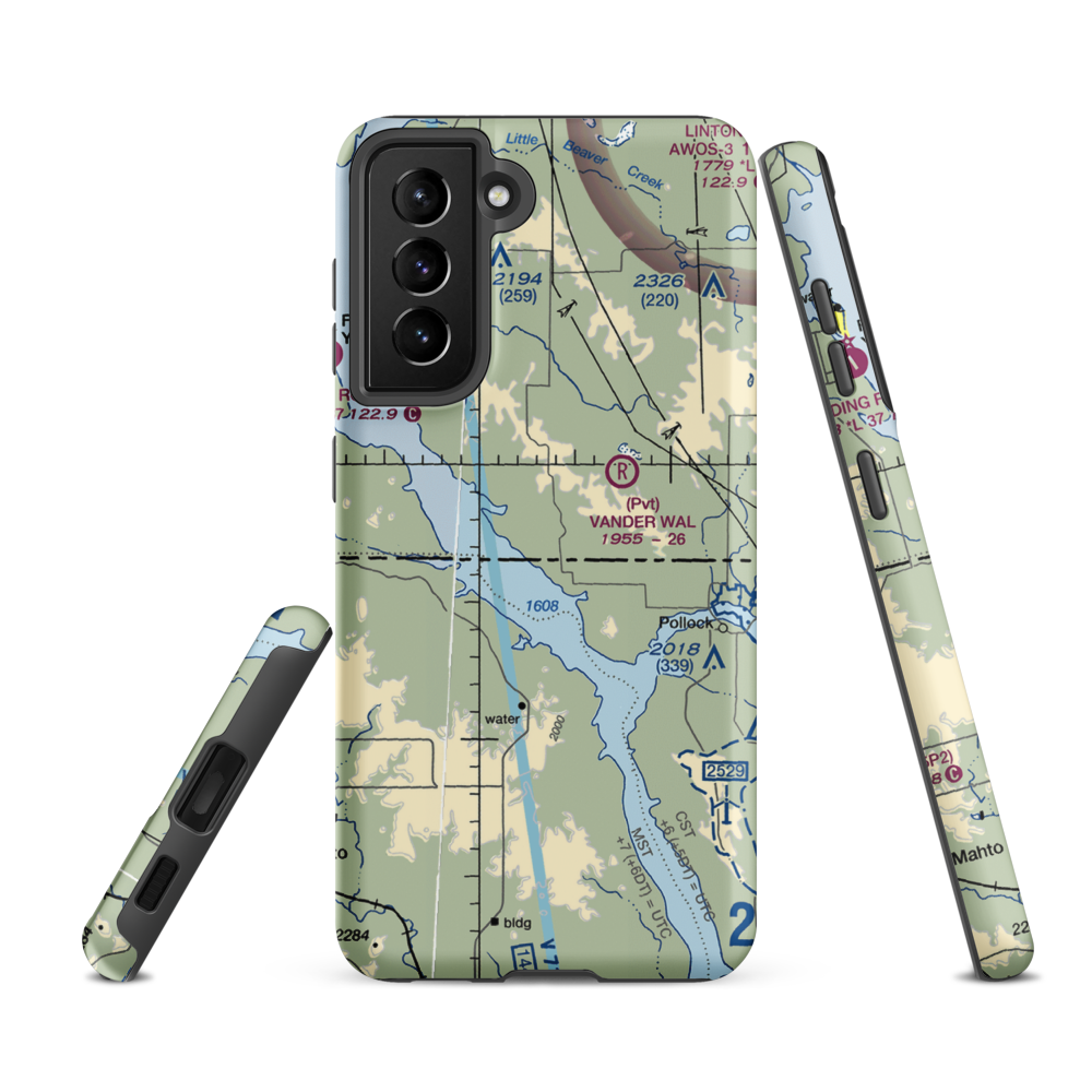 Moser Airstrip (NA54) VFR Sectional Samsung Phone Case Samsung Galaxy S21 Ultra model shown