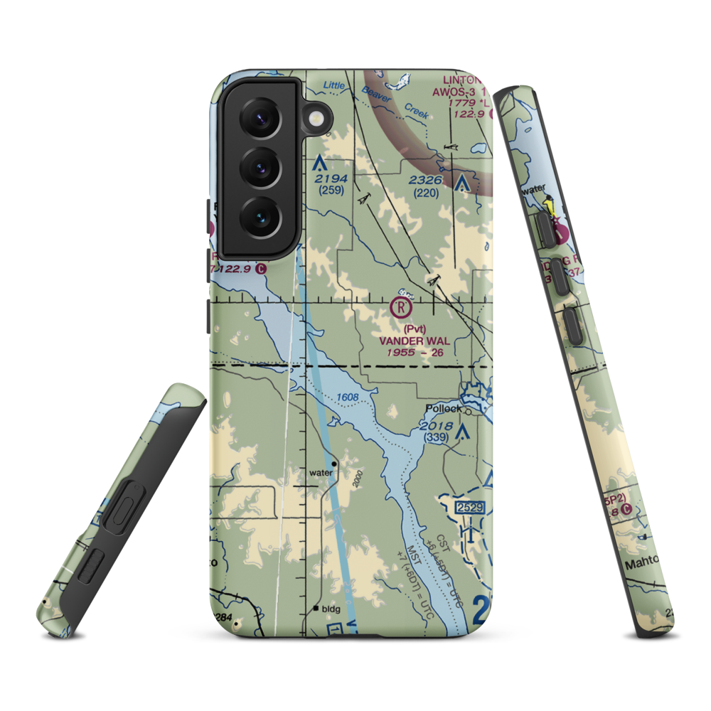Moser Airstrip (NA54) VFR Sectional Samsung Phone Case Samsung Galaxy S22 Plus model shown