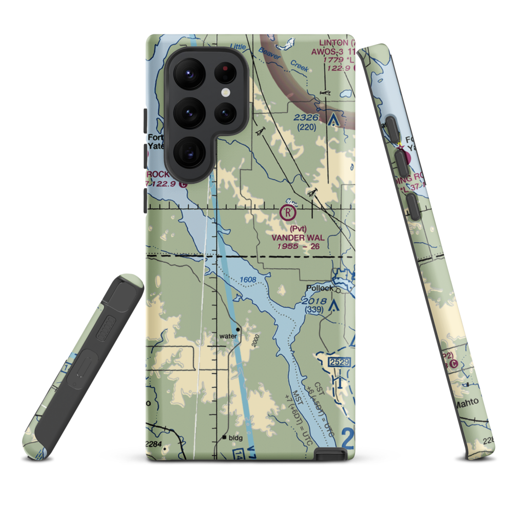 Moser Airstrip (NA54) VFR Sectional Samsung Phone Case Samsung Galaxy S22 Ultra model shown
