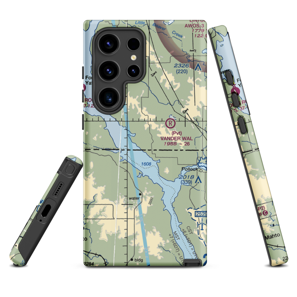 Moser Airstrip (NA54) VFR Sectional Samsung Phone Case Samsung Galaxy S24 Ultra model shown