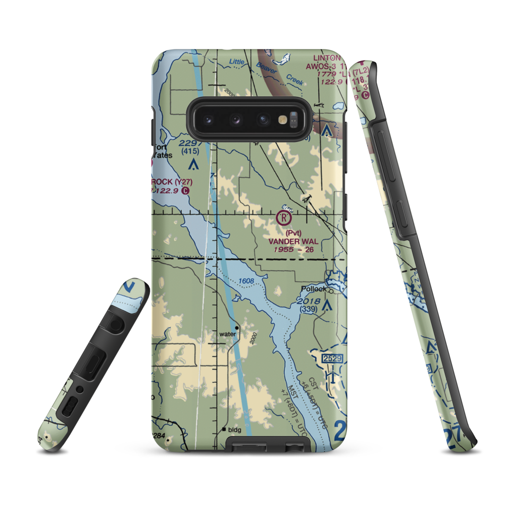 Moser Airstrip (NA54) VFR Sectional Samsung Phone Case Samsung Galaxy S10 Plus model shown