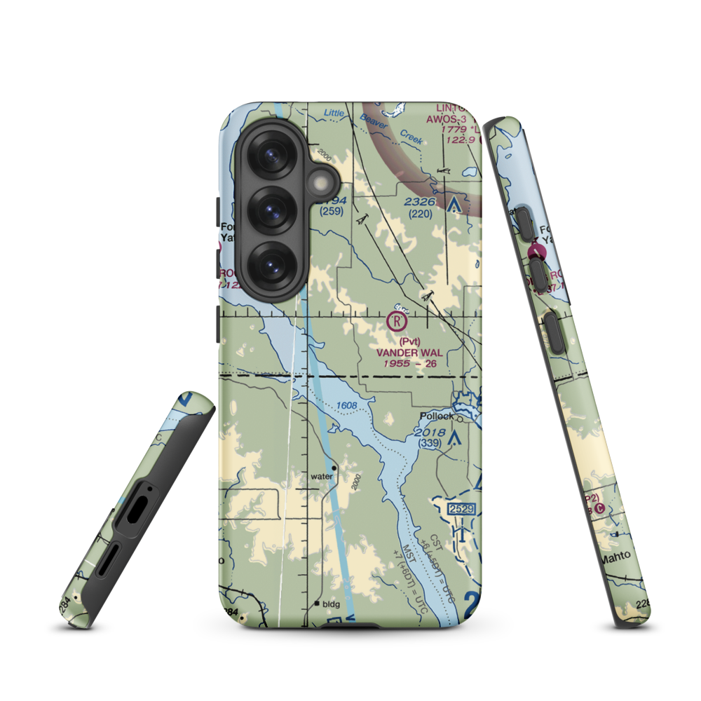 Moser Airstrip (NA54) VFR Sectional Samsung Phone Case Samsung Galaxy S25 model shown