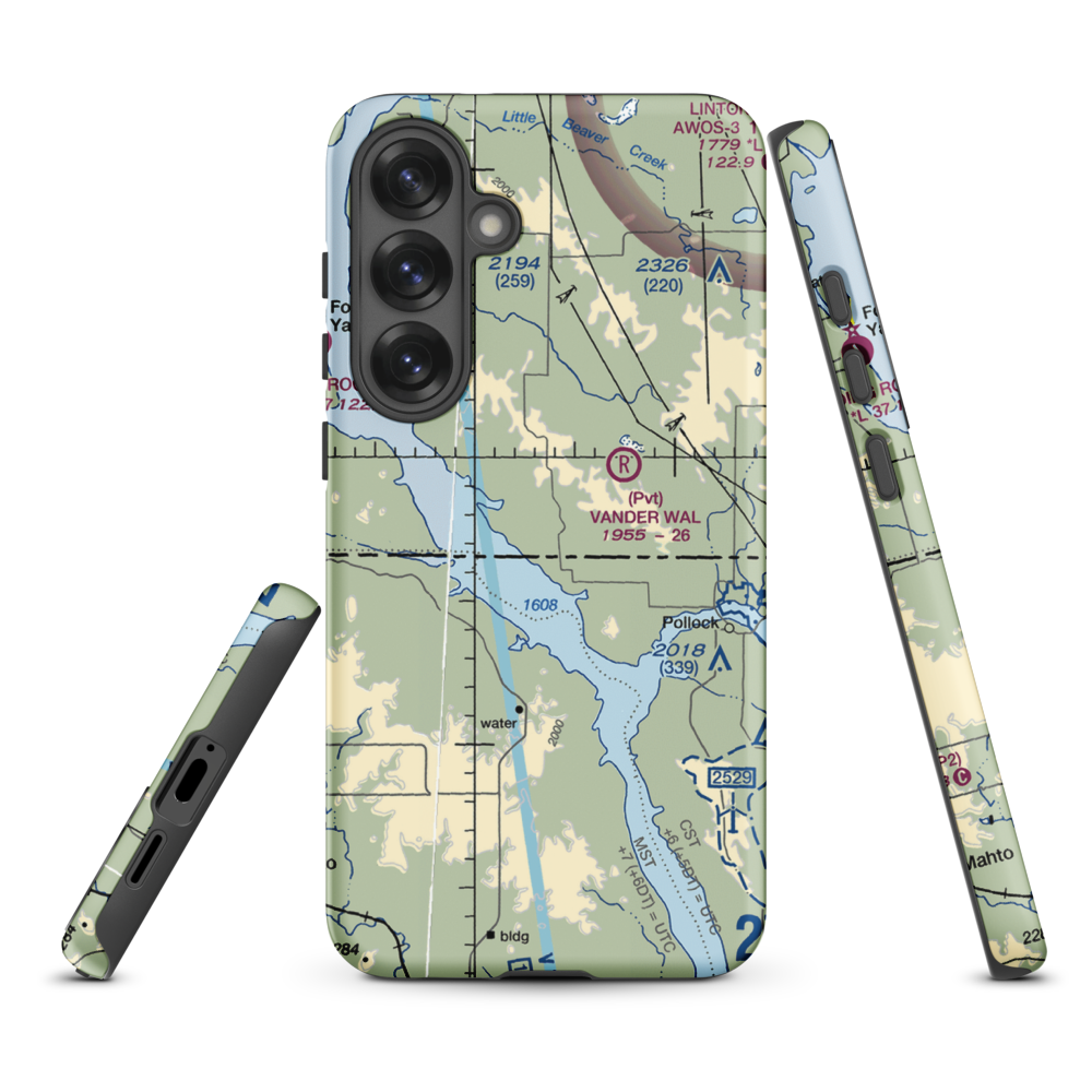 Moser Airstrip (NA54) VFR Sectional Samsung Phone Case Samsung Galaxy S25 Plus model shown