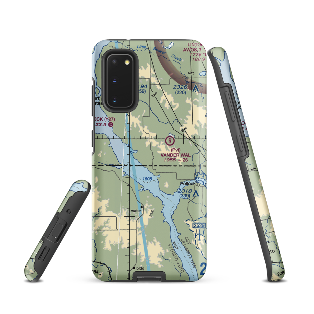Moser Airstrip (NA54) VFR Sectional Samsung Phone Case Samsung Galaxy S20 model shown