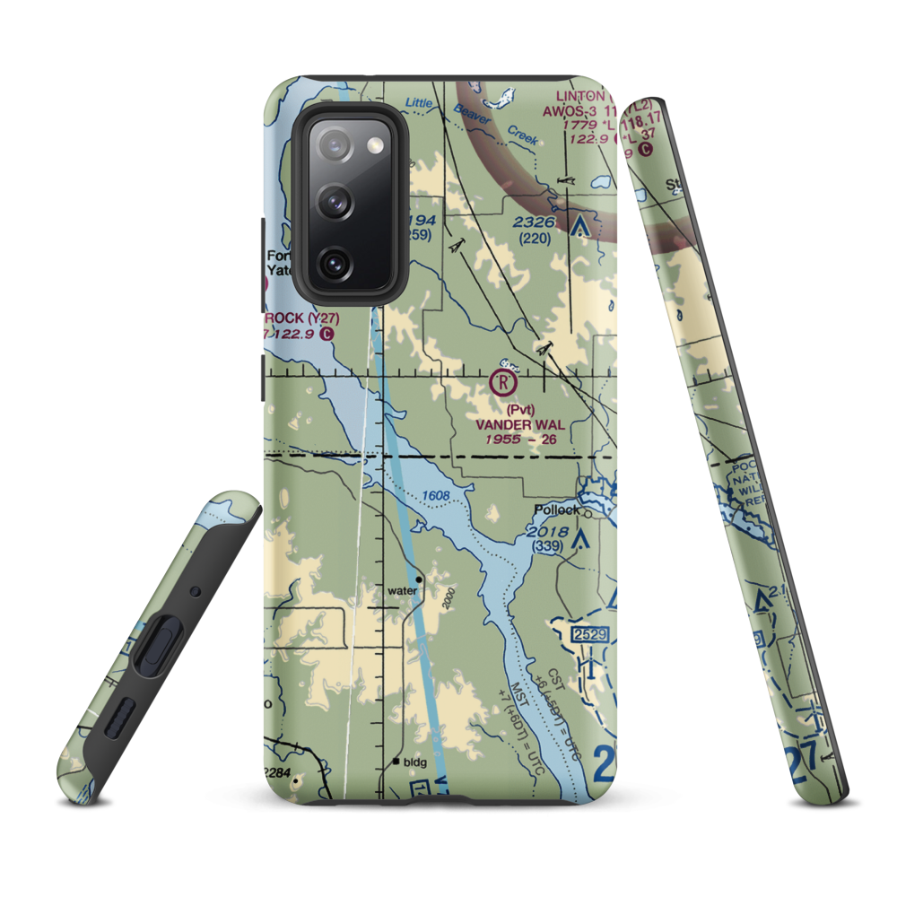 Moser Airstrip (NA54) VFR Sectional Samsung Phone Case Samsung Galaxy S20 FE model shown