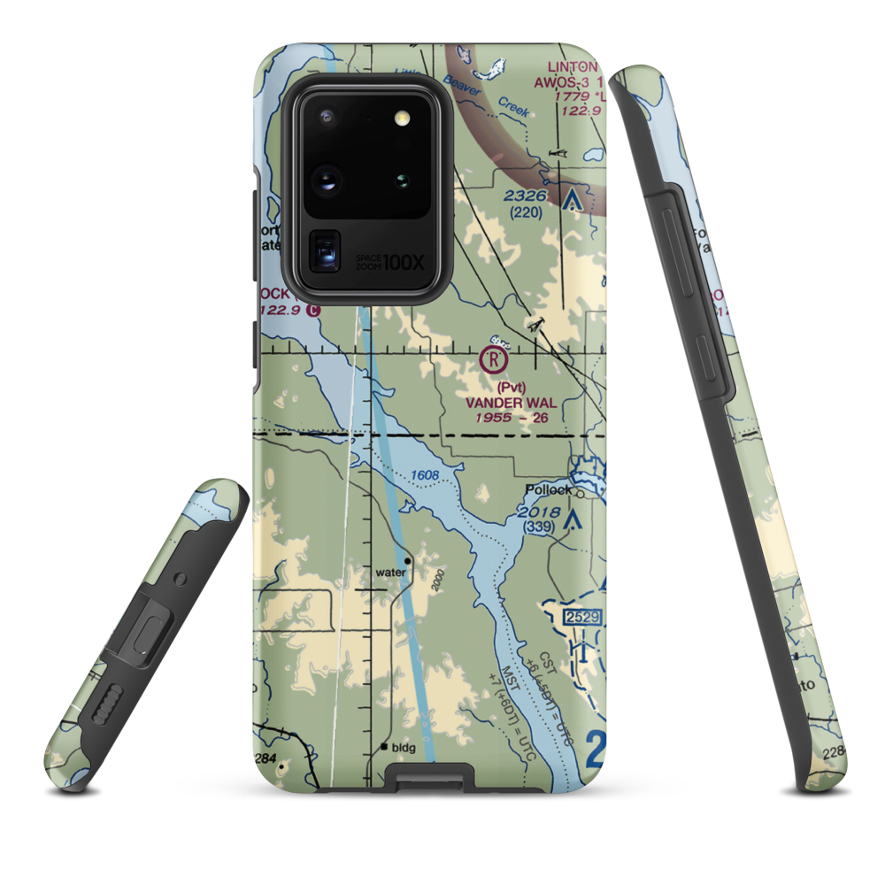 Moser Airstrip (NA54) VFR Sectional Samsung Phone Case Samsung Galaxy S20 Ultra model shown