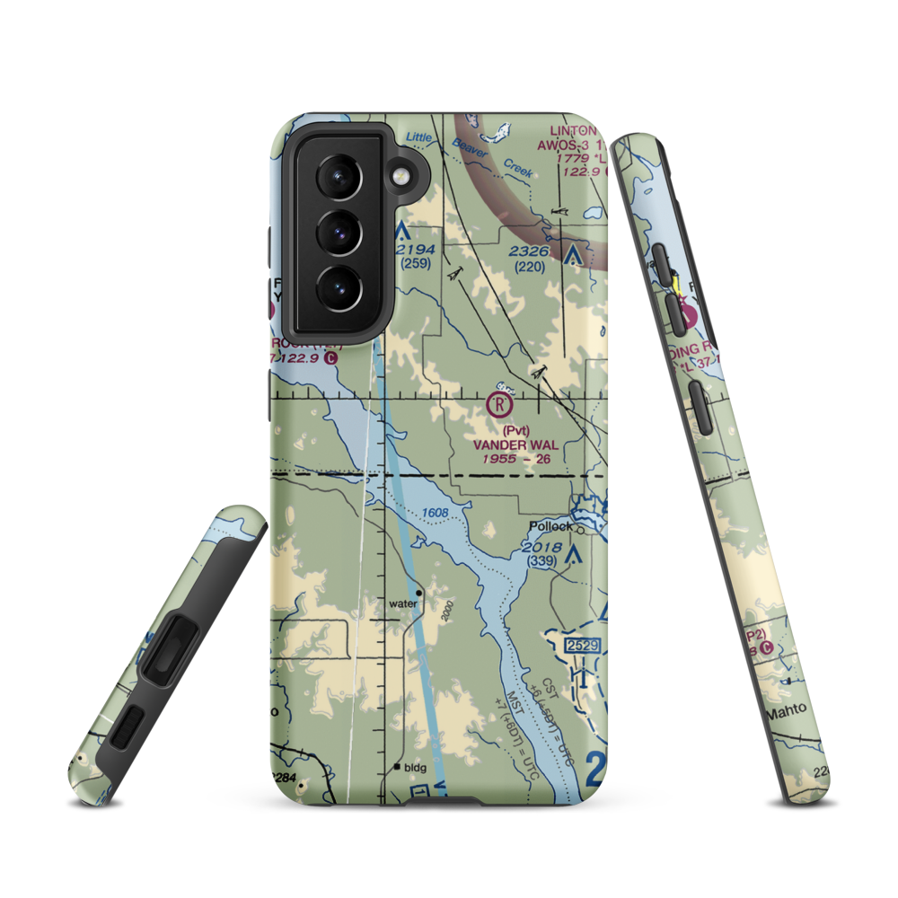 Moser Airstrip (NA54) VFR Sectional Samsung Phone Case Samsung Galaxy S21 model shown