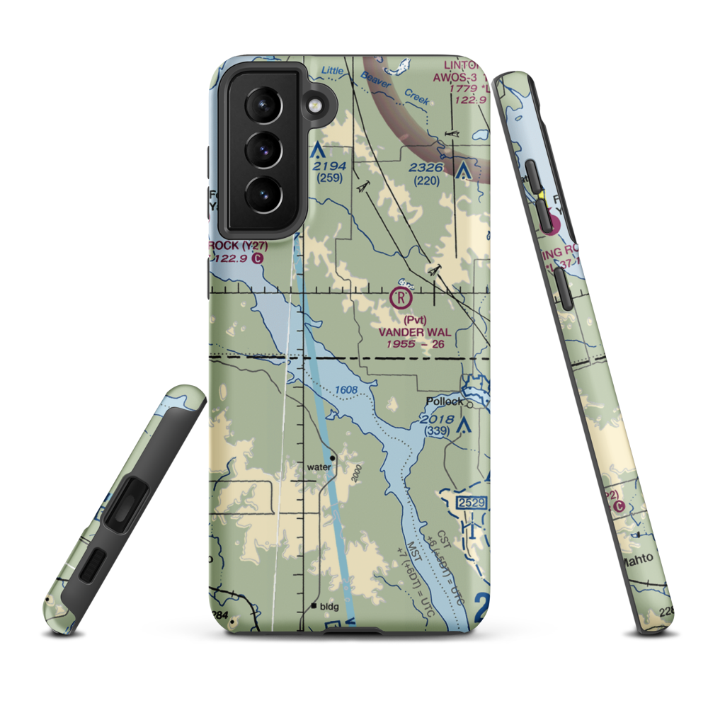 Moser Airstrip (NA54) VFR Sectional Samsung Phone Case Samsung Galaxy S21 FE model shown