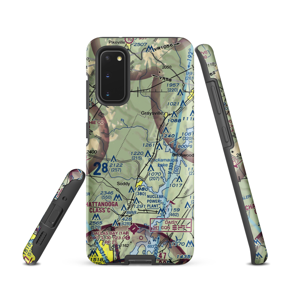 Mount Bakewell Airfield (96TN) VFR Sectional Samsung Phone Case Samsung Galaxy S20 model shown