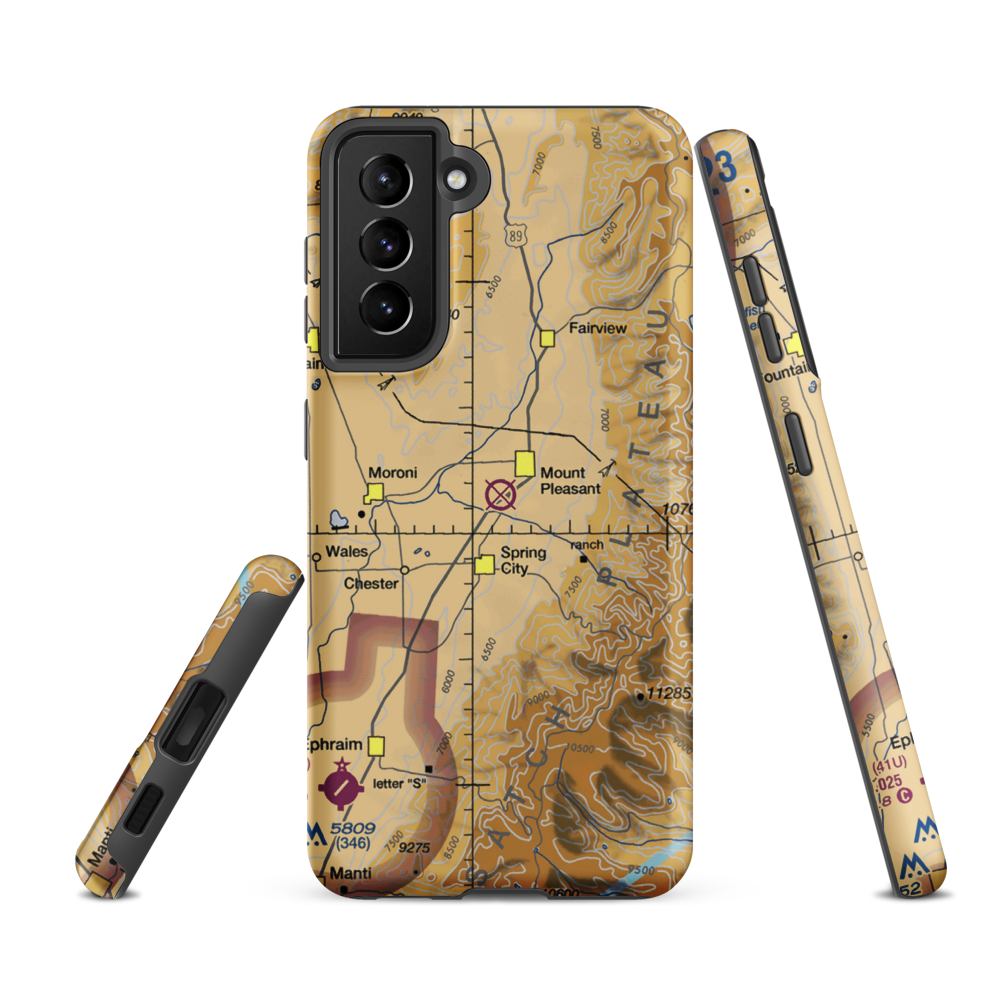 Mount Pleasant Airport (MSD) VFR Sectional Samsung Phone Case Samsung Galaxy S21 FE model shown