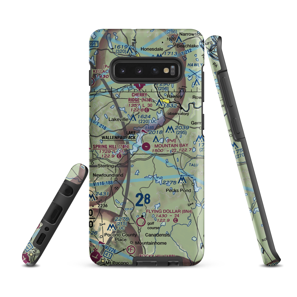 Mountain Bay Air Park Inc Airport (PA49) VFR Sectional Samsung Phone Case Samsung Galaxy S10 Plus model shown