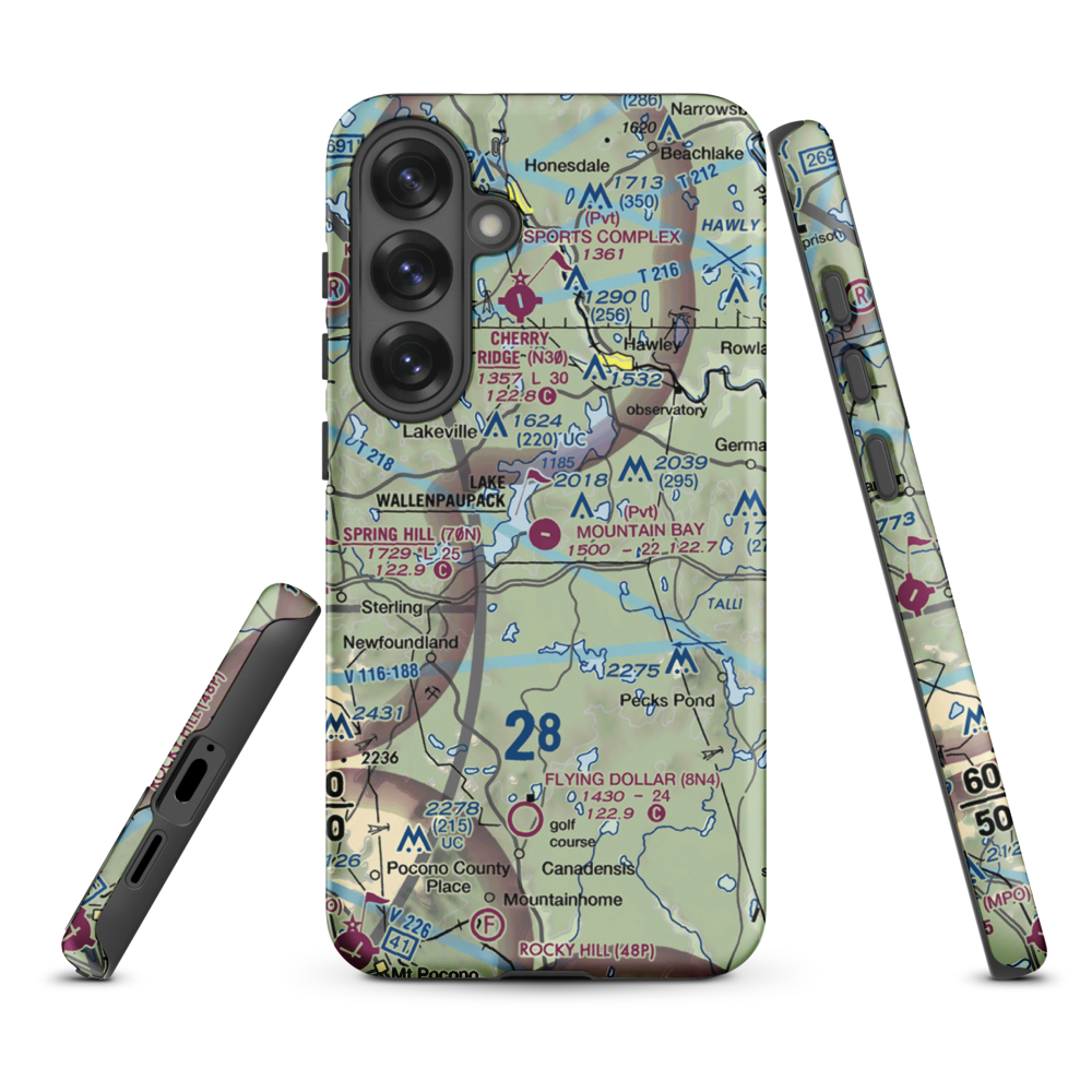 Mountain Bay Air Park Inc Airport (PA49) VFR Sectional Samsung Phone Case Samsung Galaxy S25 Plus model shown