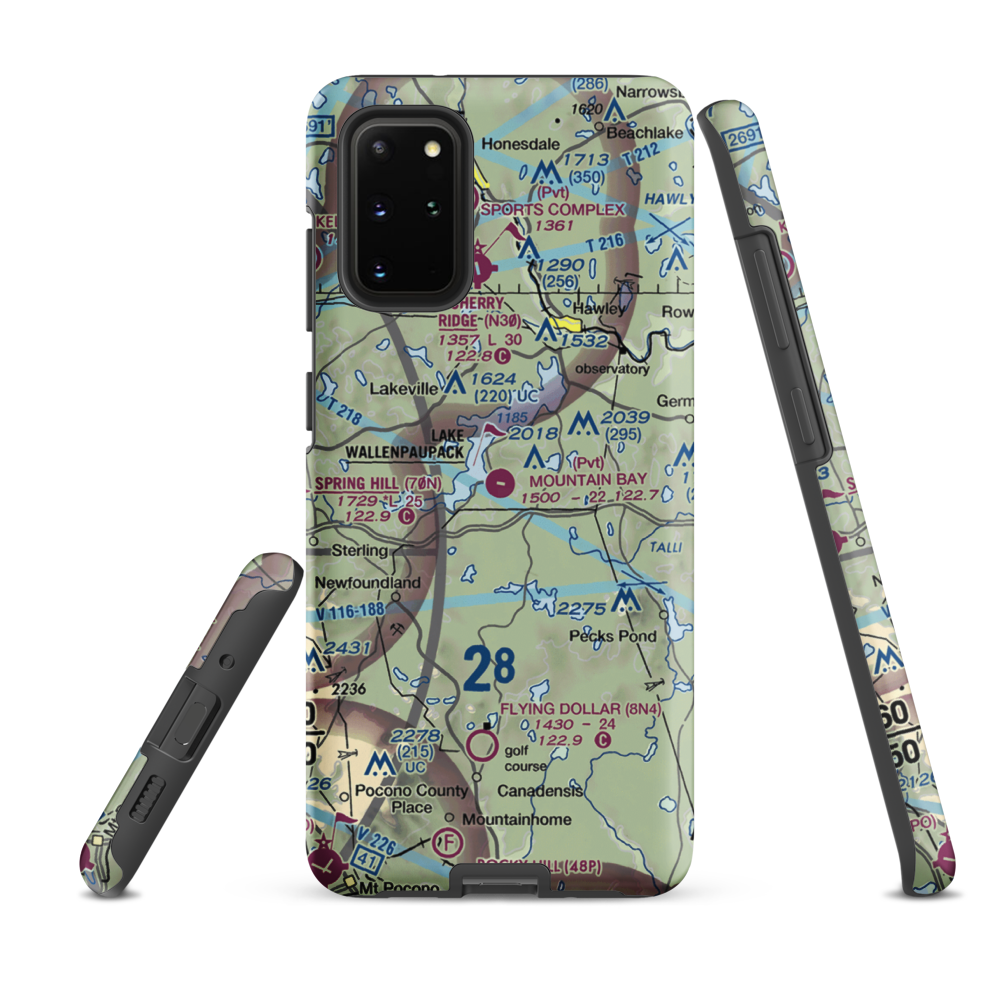 Mountain Bay Air Park Inc Airport (PA49) VFR Sectional Samsung Phone Case Samsung Galaxy S20 Plus model shown