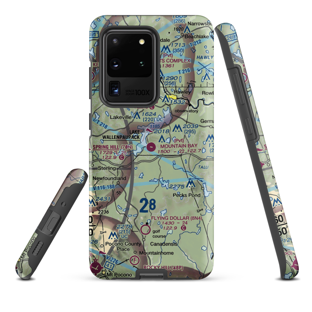 Mountain Bay Air Park Inc Airport (PA49) VFR Sectional Samsung Phone Case Samsung Galaxy S20 Ultra model shown