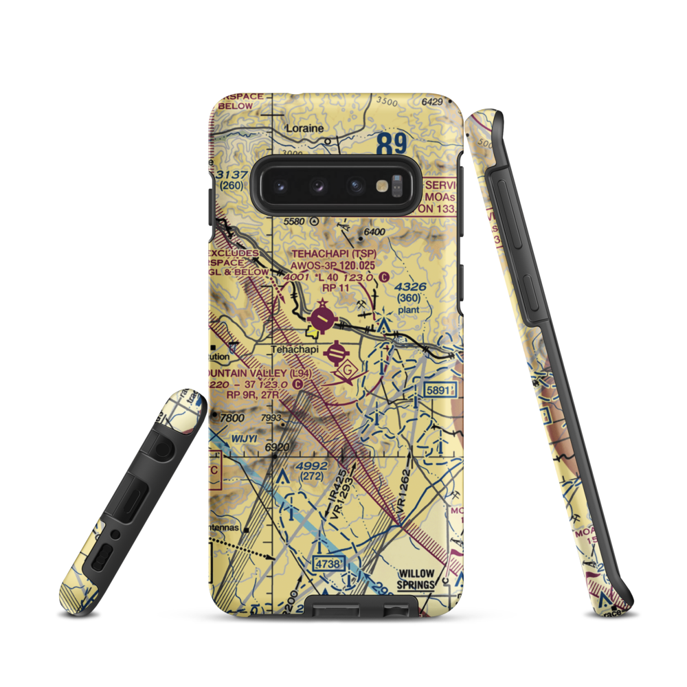 Mountain Valley Airport (L94) VFR Sectional Samsung Phone Case Samsung Galaxy S10 model shown