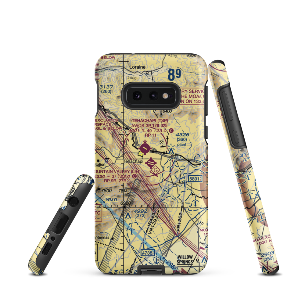 Mountain Valley Airport (L94) VFR Sectional Samsung Phone Case Samsung Galaxy S10e model shown