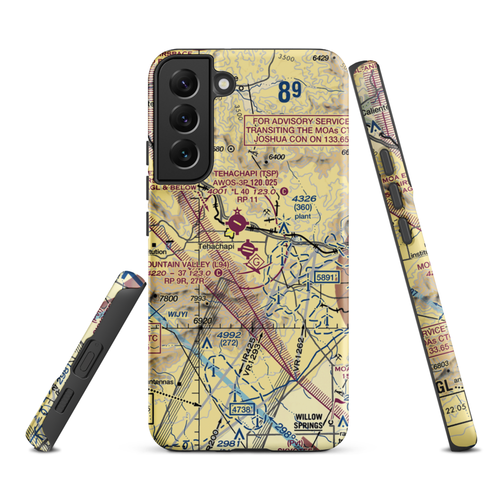Mountain Valley Airport (L94) VFR Sectional Samsung Phone Case Samsung Galaxy S22 Plus model shown