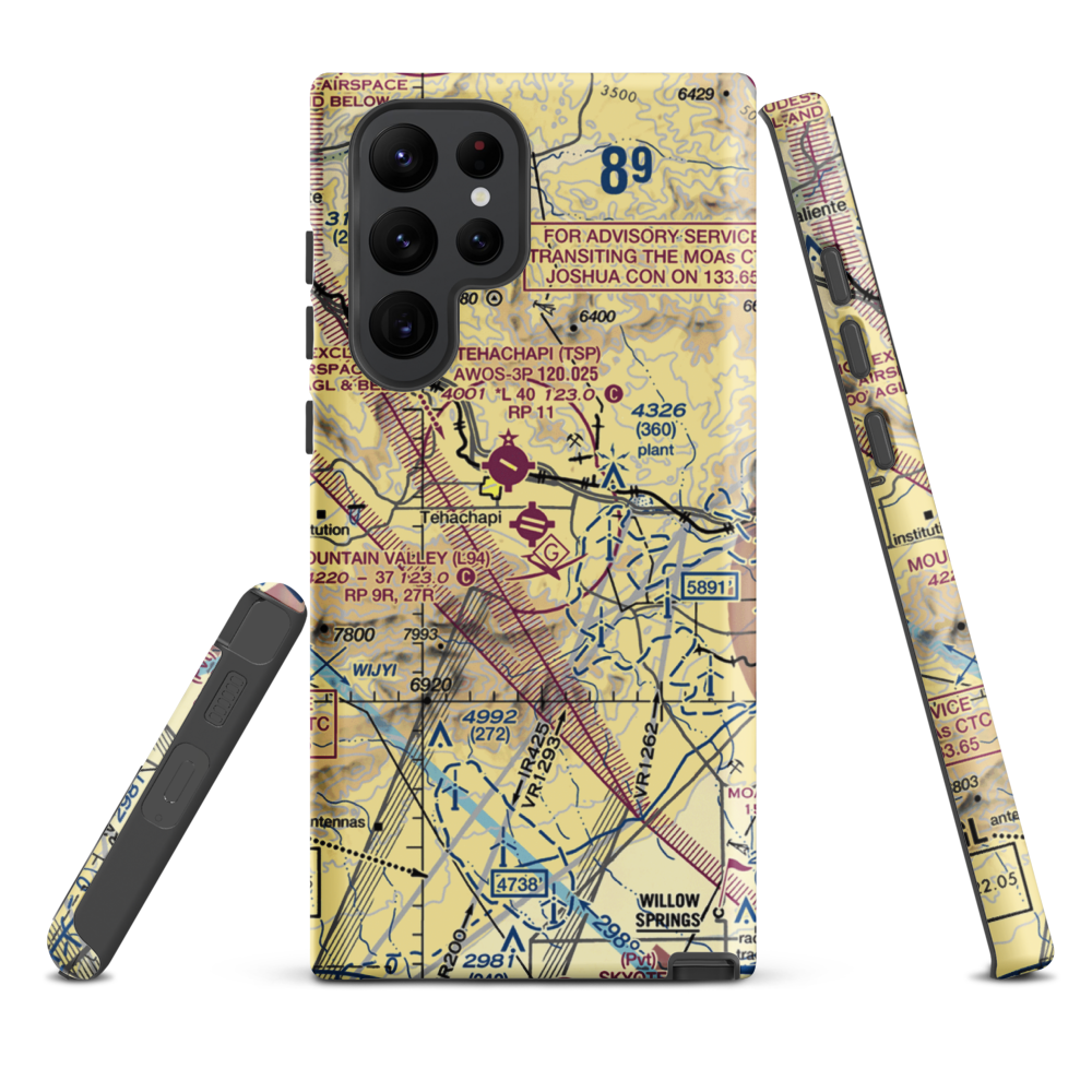Mountain Valley Airport (L94) VFR Sectional Samsung Phone Case Samsung Galaxy S22 Ultra model shown
