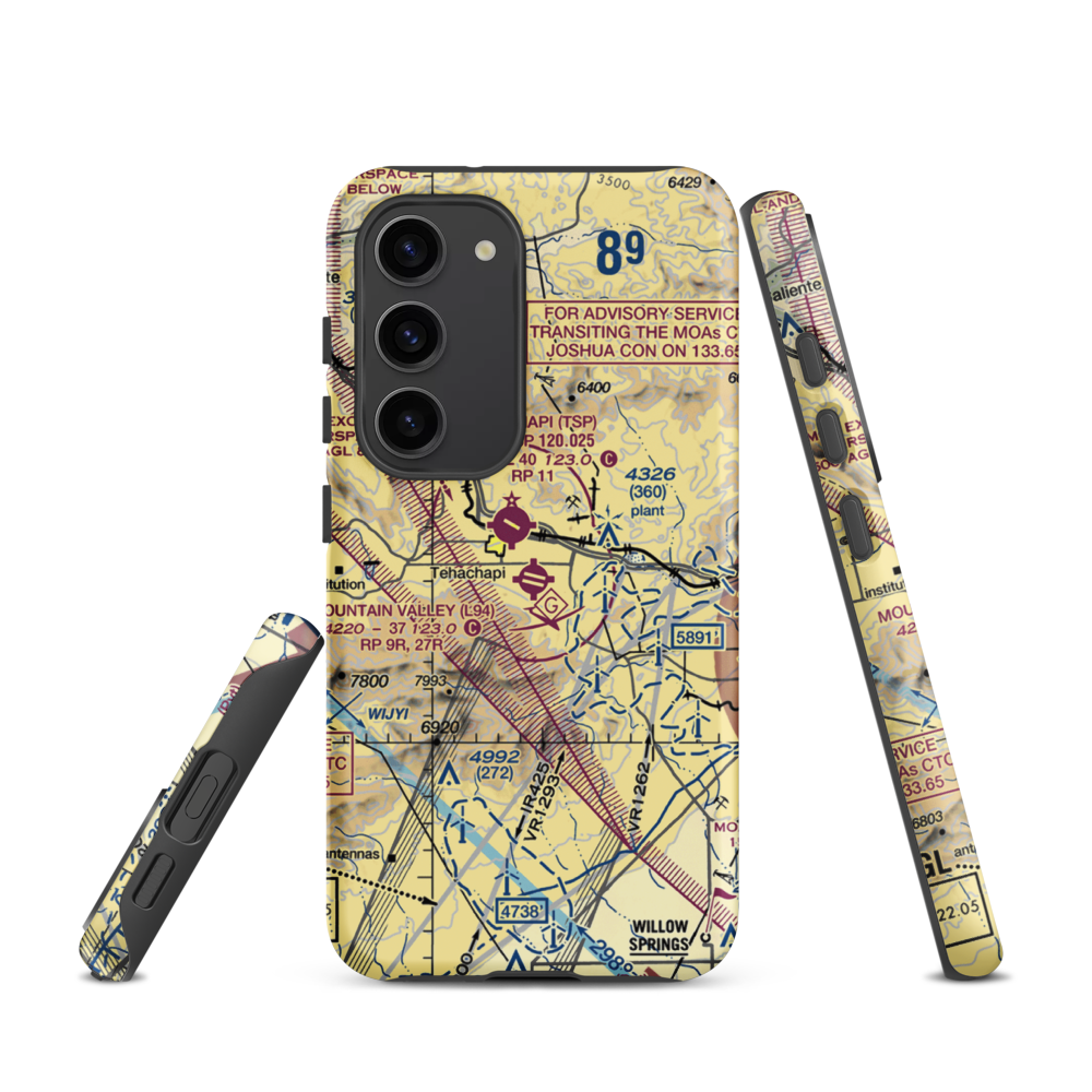 Mountain Valley Airport (L94) VFR Sectional Samsung Phone Case Samsung Galaxy S23 model shown