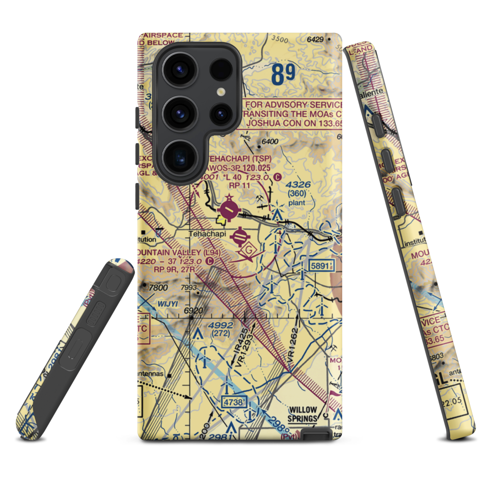 Mountain Valley Airport (L94) VFR Sectional Samsung Phone Case Samsung Galaxy S23 Ultra model shown