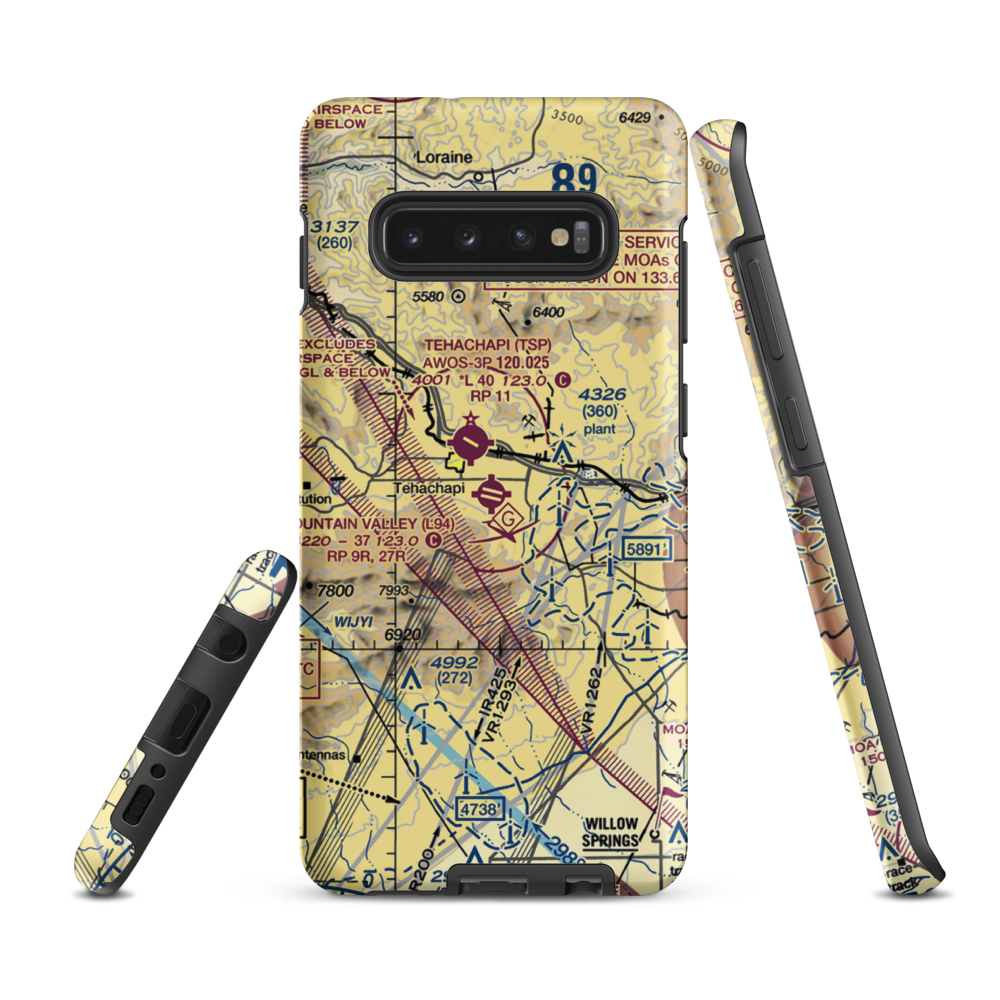 Mountain Valley Airport (L94) VFR Sectional Samsung Phone Case Samsung Galaxy S10 Plus model shown