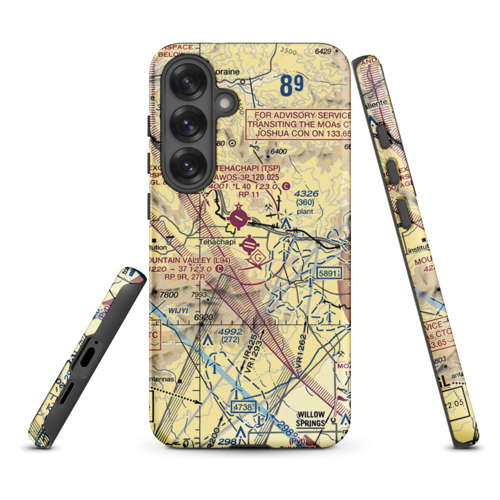 Mountain Valley Airport (L94) VFR Sectional Samsung Phone Case Samsung Galaxy S25 Plus model shown