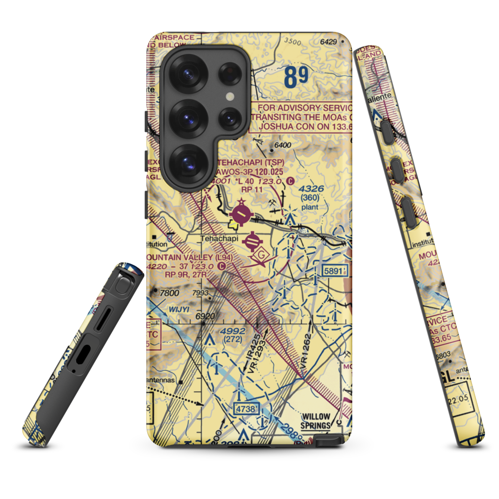 Mountain Valley Airport (L94) VFR Sectional Samsung Phone Case Samsung Galaxy S25 Ultra model shown