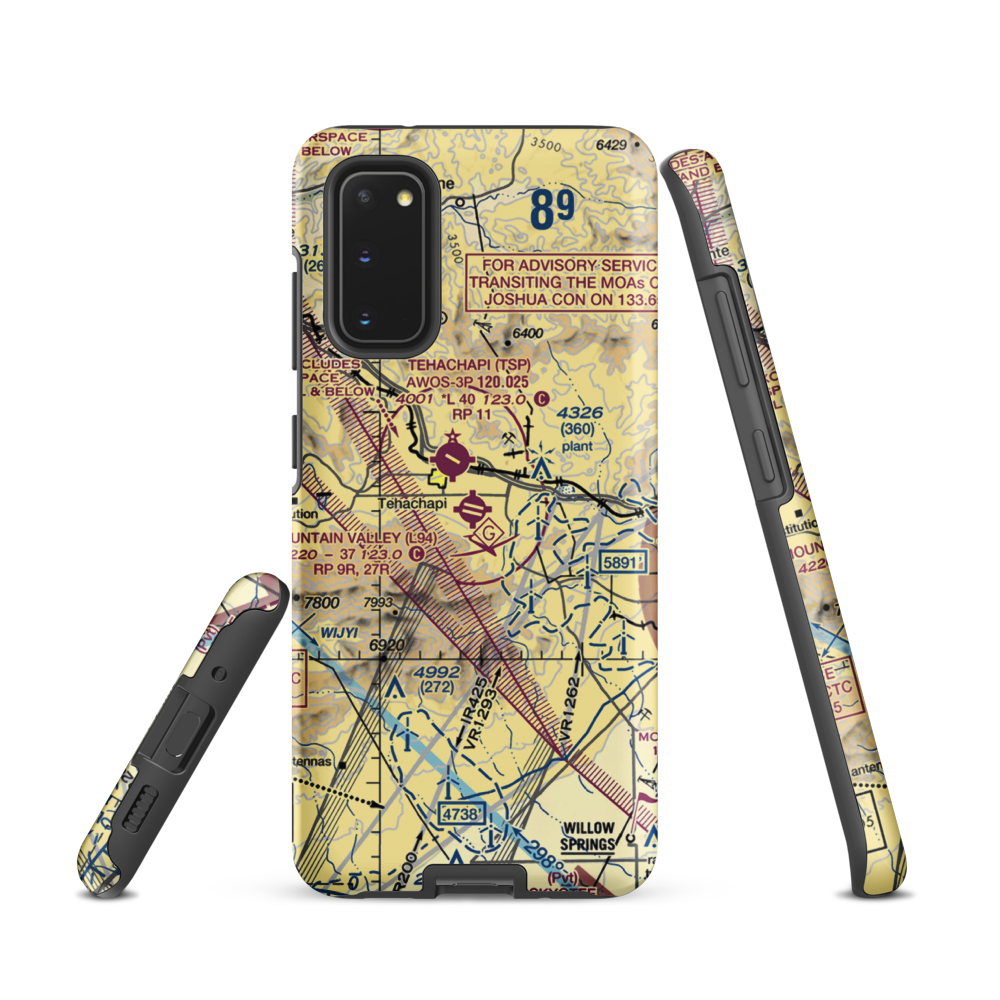 Mountain Valley Airport (L94) VFR Sectional Samsung Phone Case Samsung Galaxy S20 model shown