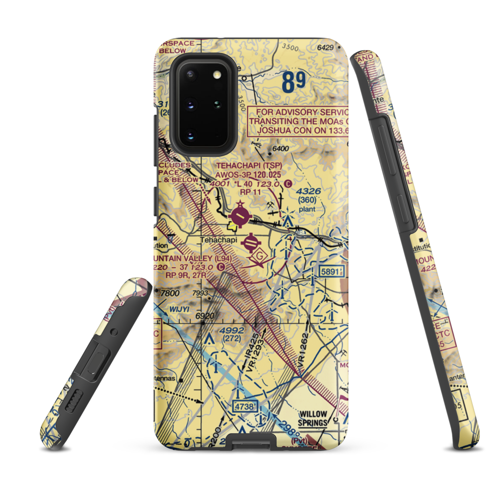 Mountain Valley Airport (L94) VFR Sectional Samsung Phone Case Samsung Galaxy S20 Plus model shown