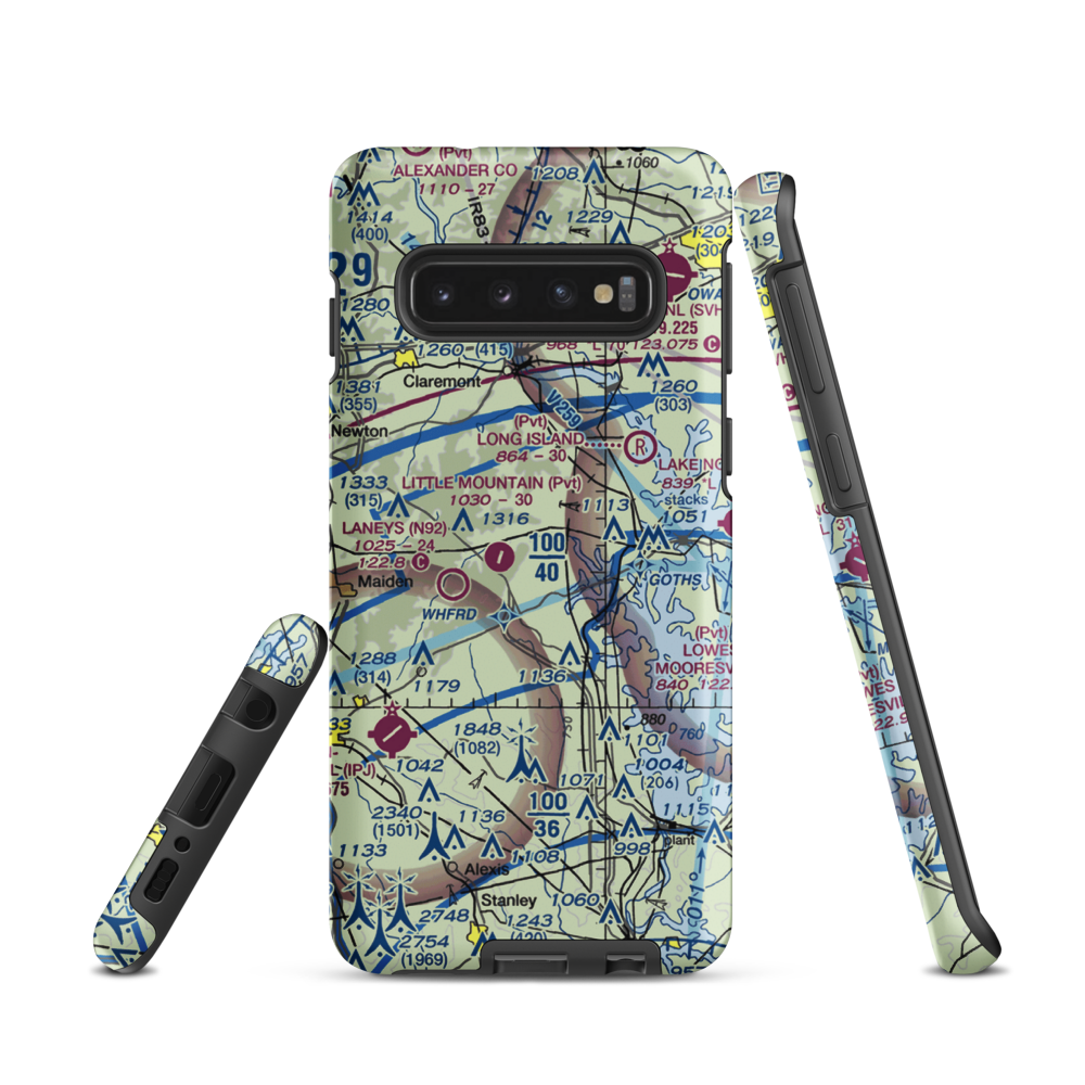 Mountain View Airport (20NC) VFR Sectional Samsung Phone Case Samsung Galaxy S10 model shown