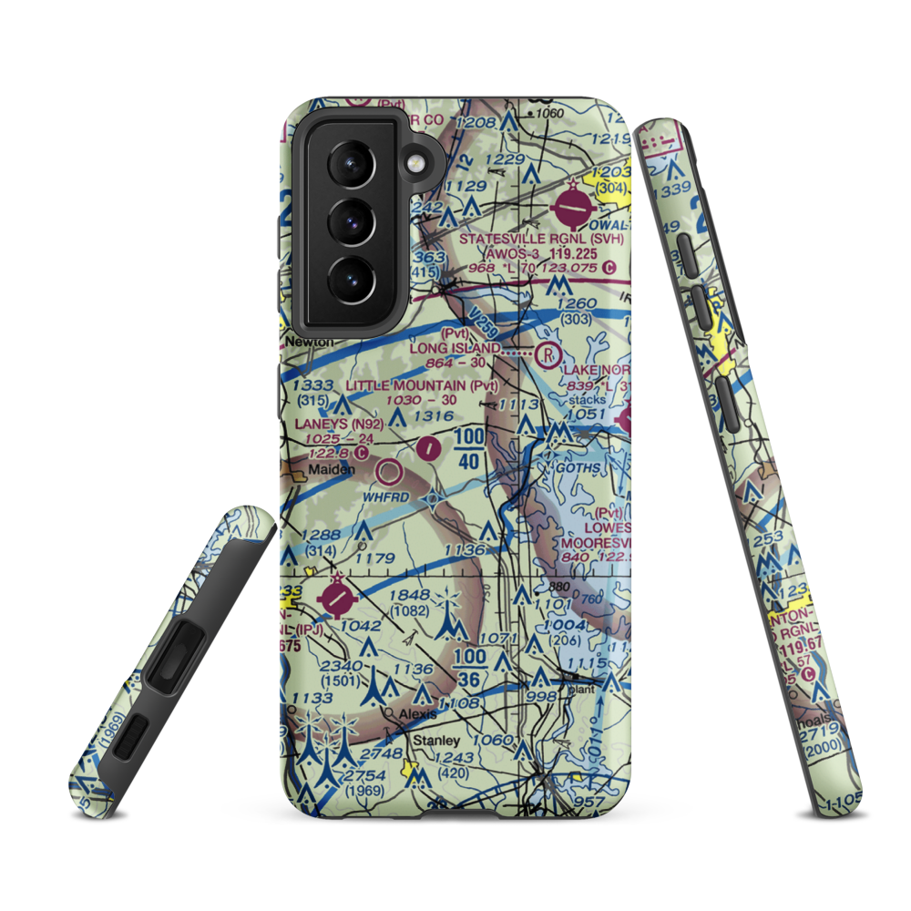 Mountain View Airport (20NC) VFR Sectional Samsung Phone Case Samsung Galaxy S21 FE model shown