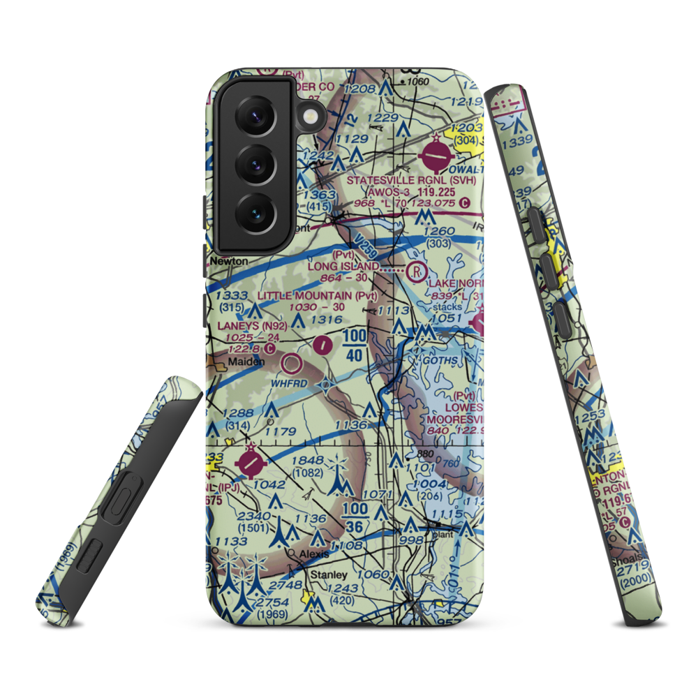 Mountain View Airport (20NC) VFR Sectional Samsung Phone Case Samsung Galaxy S22 Plus model shown