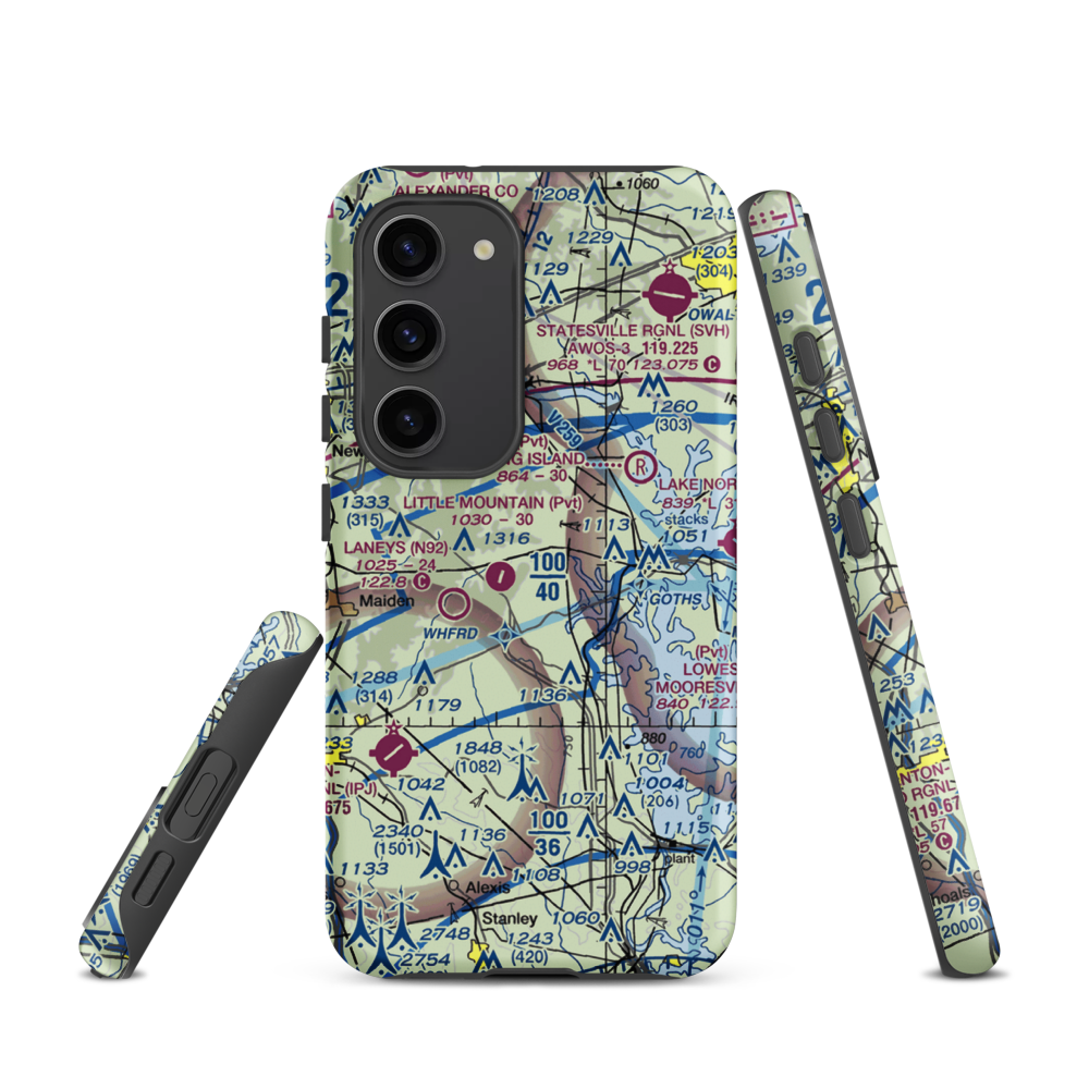Mountain View Airport (20NC) VFR Sectional Samsung Phone Case Samsung Galaxy S23 model shown