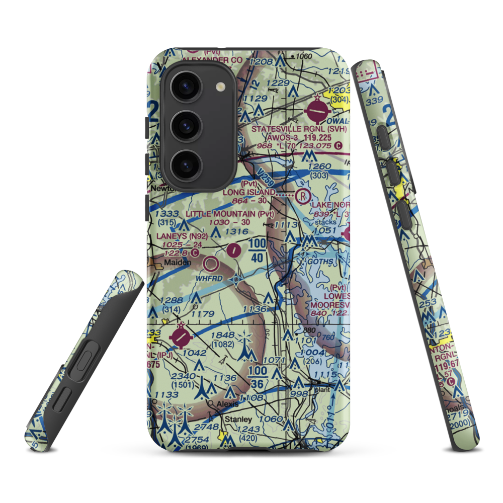 Mountain View Airport (20NC) VFR Sectional Samsung Phone Case Samsung Galaxy S23 Plus model shown