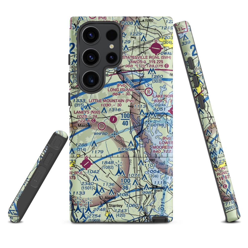 Mountain View Airport (20NC) VFR Sectional Samsung Phone Case Samsung Galaxy S23 Ultra model shown