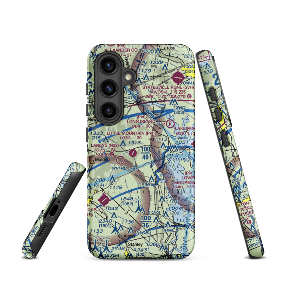 Mountain View Airport (20NC) VFR Sectional Samsung Phone Case Samsung Galaxy S24 model shown