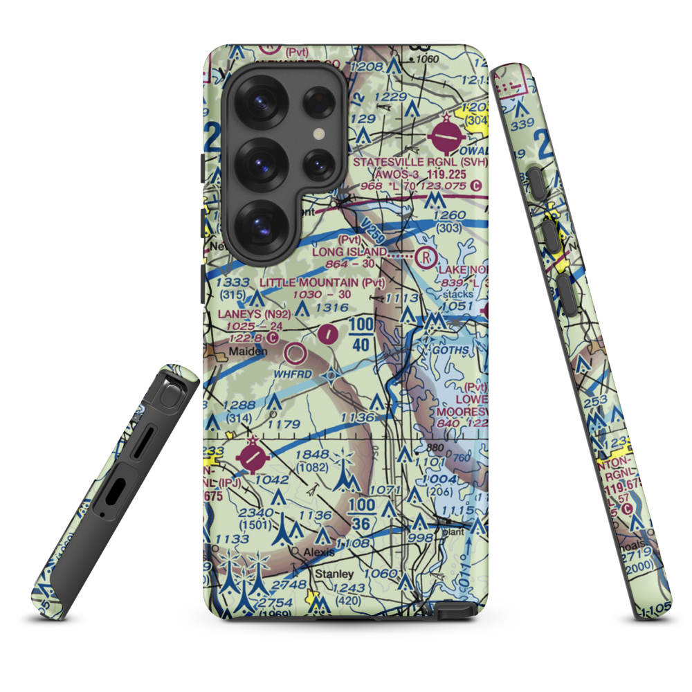 Mountain View Airport (20NC) VFR Sectional Samsung Phone Case Samsung Galaxy S25 Ultra model shown