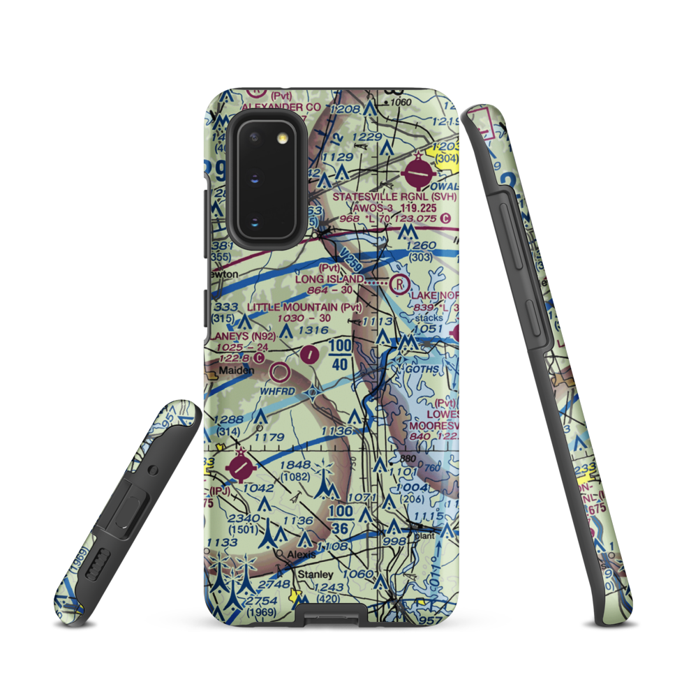 Mountain View Airport (20NC) VFR Sectional Samsung Phone Case Samsung Galaxy S20 model shown