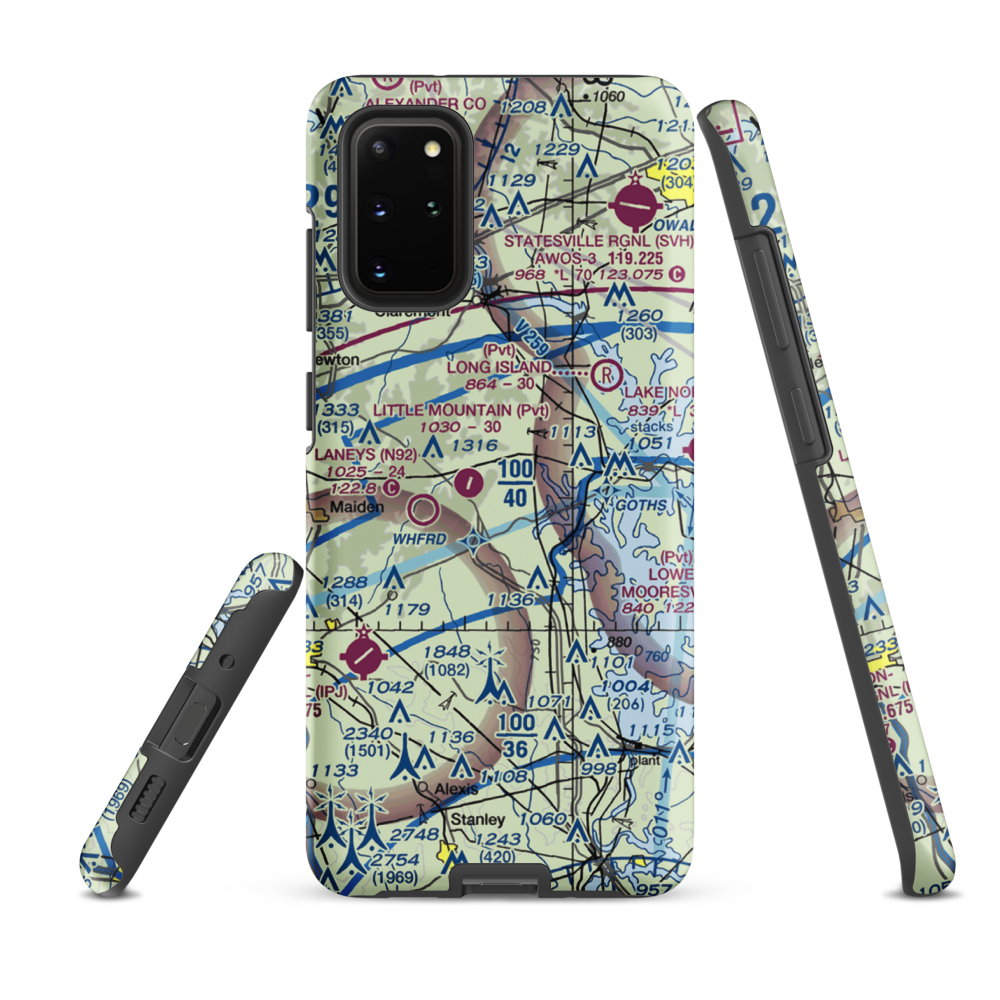 Mountain View Airport (20NC) VFR Sectional Samsung Phone Case Samsung Galaxy S20 Plus model shown