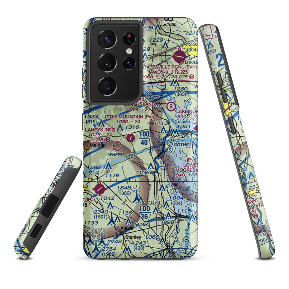 Mountain View Airport (20NC) VFR Sectional Samsung Phone Case Samsung Galaxy S21 Ultra model shown