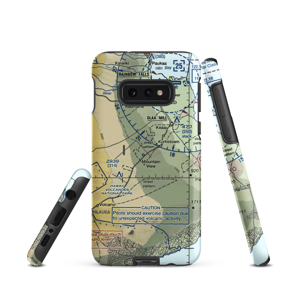 Mountain View Airstrip (HI23) VFR Sectional Samsung Phone Case Samsung Galaxy S10 Plus model shown