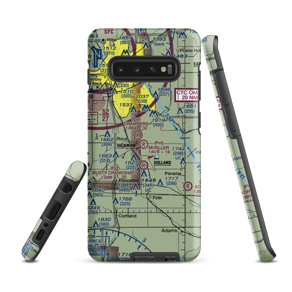 Mueller Field (NE79) VFR Sectional Samsung Phone Case Samsung Galaxy S10 Plus model shown