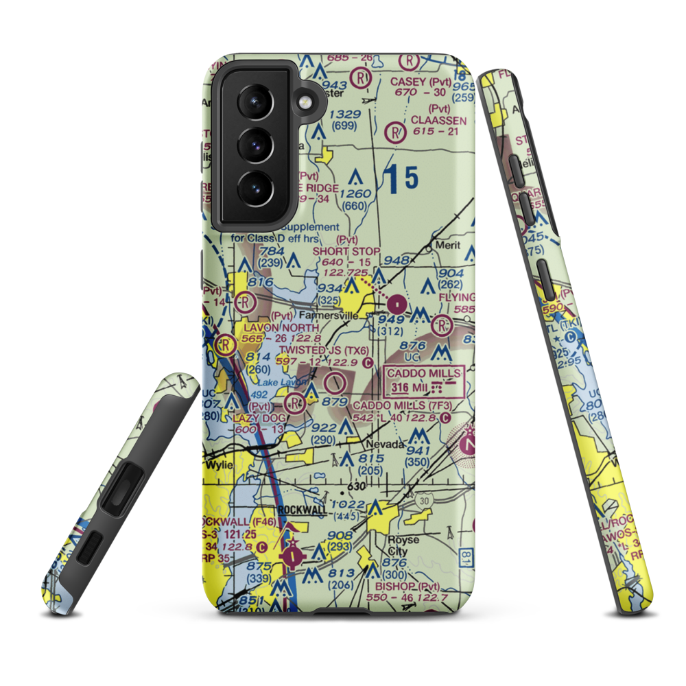 Mullins Landing Airport (6XS3) VFR Sectional Samsung Phone Case Samsung Galaxy S21 FE model shown