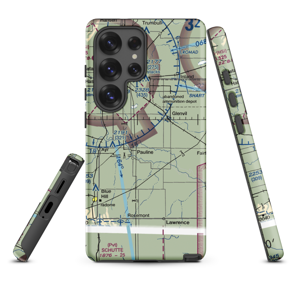 Munsterman Airport (98NE) VFR Sectional Samsung Phone Case Samsung Galaxy S25 Ultra model shown