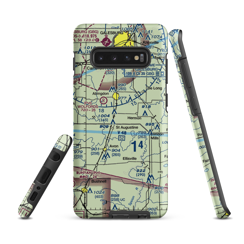 Murk's Strip (0LL2) VFR Sectional Samsung Phone Case Samsung Galaxy S10 Plus model shown