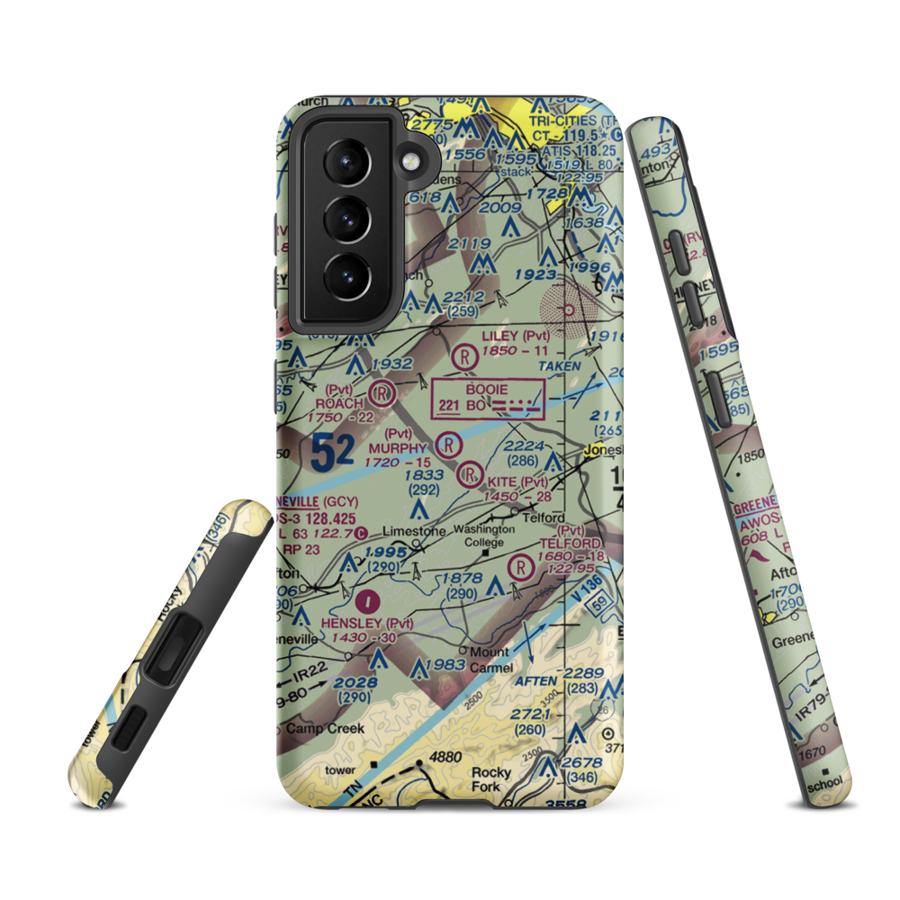 Murphy Field (17TN) VFR Sectional Samsung Phone Case Samsung Galaxy S21 Ultra model shown