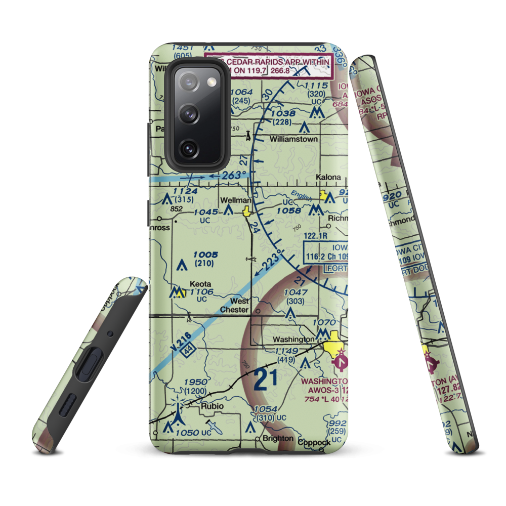 Murphy Field Private Airport (5IA7) VFR Sectional Samsung Phone Case Samsung Galaxy S20 FE model shown